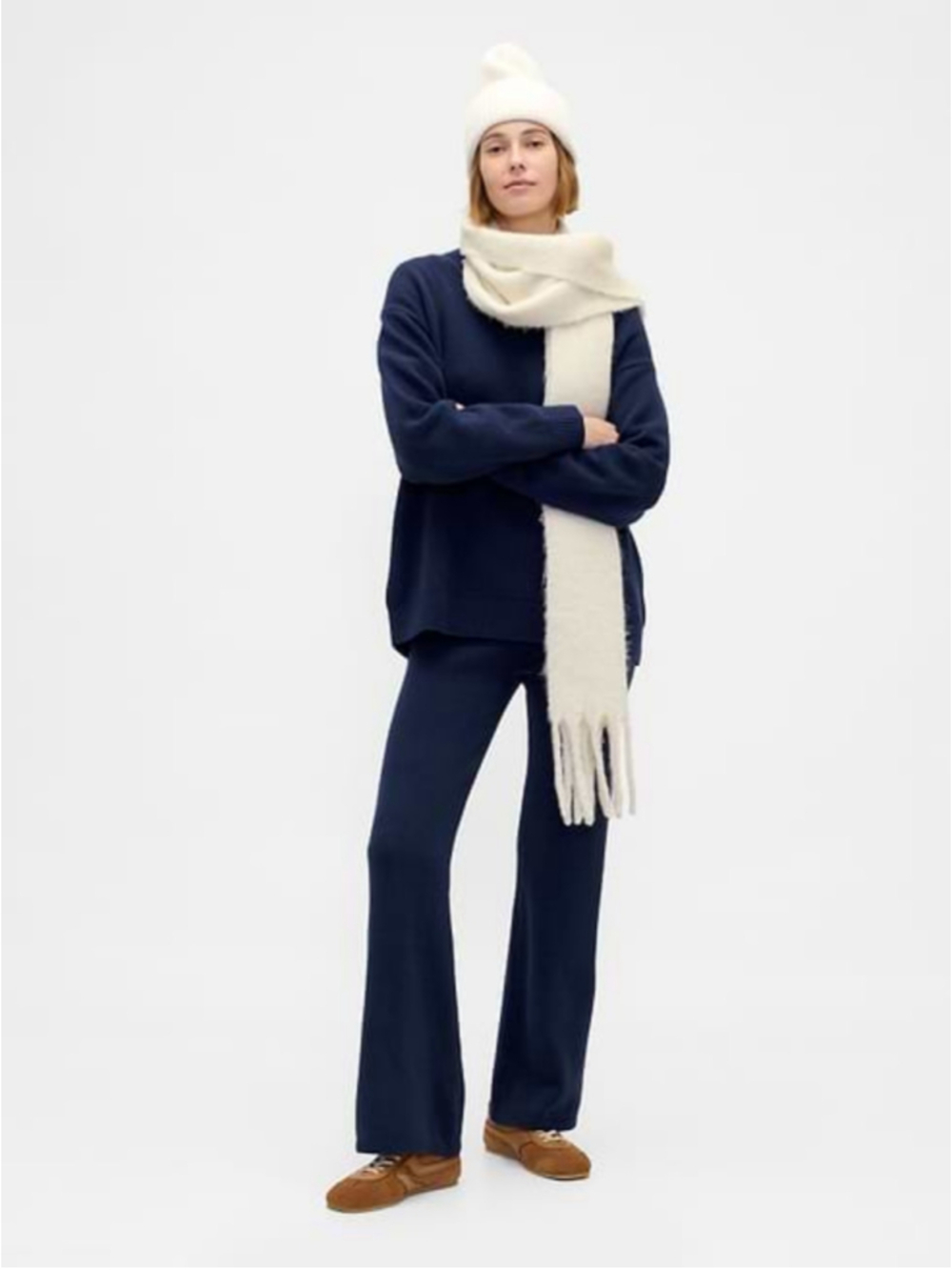 GAP CashSoft Bootcut Sweater Pants Navy Blue NWT $70 Medium *see measurements*